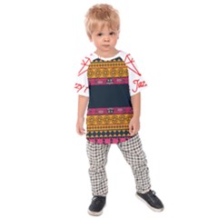 Diamond Red Black Pink Orange African Print Kids  Raglan Tee