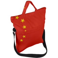 Flag Of People s Republic Of China Fold Over Handle Tote Bag by abbeyz71