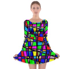 Mosaic Long Sleeve Skater Dress by thomaslake