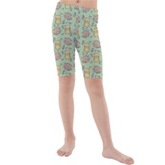 Hamster Pattern Kids  Mid Length Swim Shorts