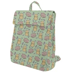 Hamster Pattern Flap Top Backpack