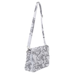 Angel Line Art Religion Angelic Shoulder Bag With Back Zipper