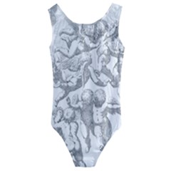 Angel Line Art Religion Angelic Kids  Cut-out Back One Piece Swimsuit