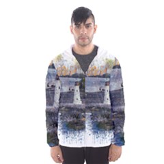 Lighthouse Art Sea Ocean Vintage Men s Hooded Windbreaker