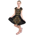 Fractal Stained Glass Ornate Kids  Short Sleeve Dress View1