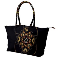 Fractal Stained Glass Ornate Canvas Shoulder Bag