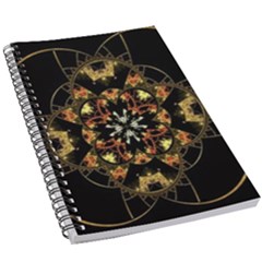 Fractal Stained Glass Ornate 5.5  x 8.5  Notebook