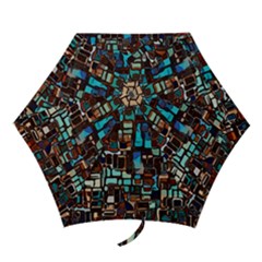 Stained Glass Mosaic Abstract Mini Folding Umbrellas by Sapixe