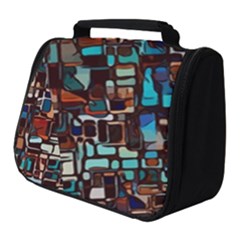 Stained Glass Mosaic Abstract Full Print Travel Pouch (small)