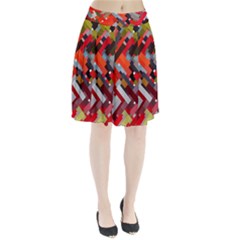 Maze Mazes Fabric Fabrics Color Pleated Skirt by Sapixe