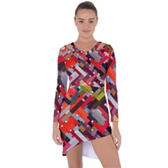 Maze Mazes Fabric Fabrics Color Asymmetric Cut-out Shift Dress