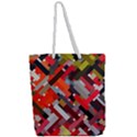 Maze Mazes Fabric Fabrics Color Full Print Rope Handle Tote (Large) View2