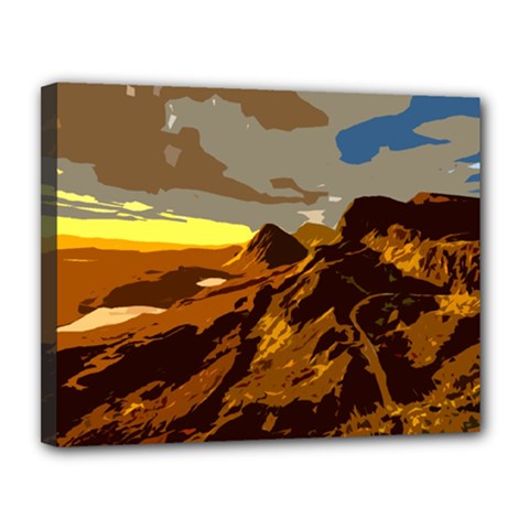 Scotland Monti Mountains Mountain Canvas 14  X 11  (stretched)