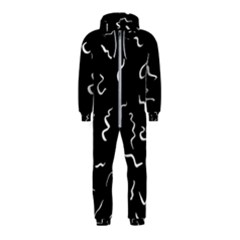 Scribbles Lines Drawing Picture Hooded Jumpsuit (kids)