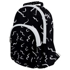 Scribbles Lines Drawing Picture Rounded Multi Pocket Backpack