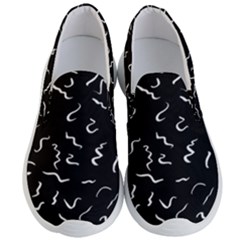 Scribbles Lines Drawing Picture Men s Lightweight Slip Ons