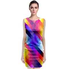 Abstract Background Colorful Pattern Classic Sleeveless Midi Dress