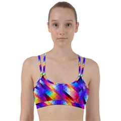 Abstract Background Colorful Pattern Line Them Up Sports Bra