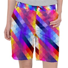 Abstract Background Colorful Pattern Pocket Shorts