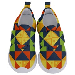 Background Geometric Color Kids  Velcro No Lace Shoes by Sapixe