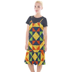 Background Geometric Color Camis Fishtail Dress