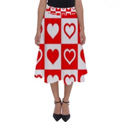 Background Card Checker Chequered Perfect Length Midi Skirt