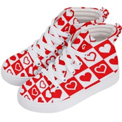 Background Card Checker Chequered Kids  Hi-top Skate Sneakers by Sapixe