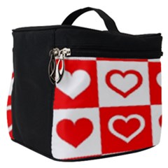 Background Card Checker Chequered Make Up Travel Bag (small)