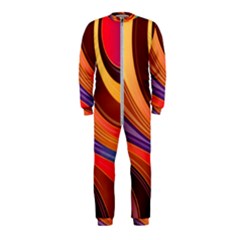 Abstract Colorful Background Wavy Onepiece Jumpsuit (kids)