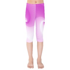 Abstract Spiral Pattern Background Kids  Capri Leggings 