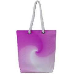 Abstract Spiral Pattern Background Full Print Rope Handle Tote (small)