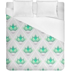 Plant Pattern Green Leaf Flora Duvet Cover (california King Size) by Sapixe