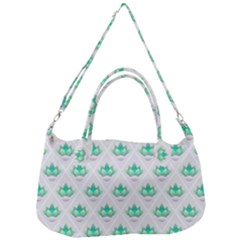 Plant Pattern Green Leaf Flora Removal Strap Handbag