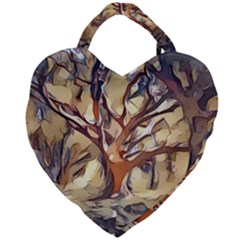 Tree Forest Woods Nature Landscape Giant Heart Shaped Tote