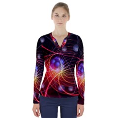 Physics Quantum Physics Particles V-neck Long Sleeve Top