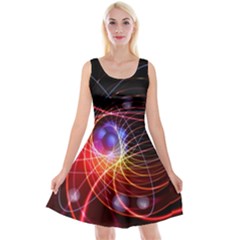 Physics Quantum Physics Particles Reversible Velvet Sleeveless Dress by Sapixe