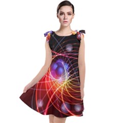 Physics Quantum Physics Particles Tie Up Tunic Dress by Sapixe