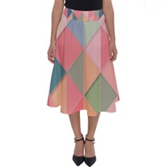 Background Geometric Triangle Perfect Length Midi Skirt