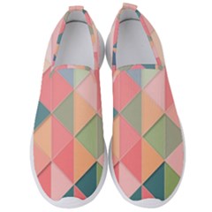 Background Geometric Triangle Men s Slip On Sneakers