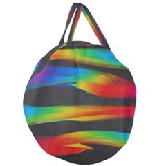 Colorful Background Giant Round Zipper Tote