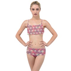 Colorful Background Abstract Layered Top Bikini Set by Sapixe