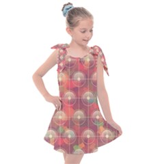 Colorful Background Abstract Kids  Tie Up Tunic Dress