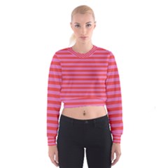 Stripes Striped Design Pattern Cropped Sweatshirt