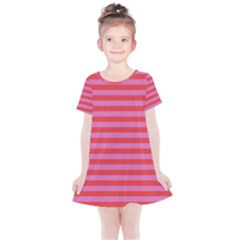 Stripes Striped Design Pattern Kids  Simple Cotton Dress