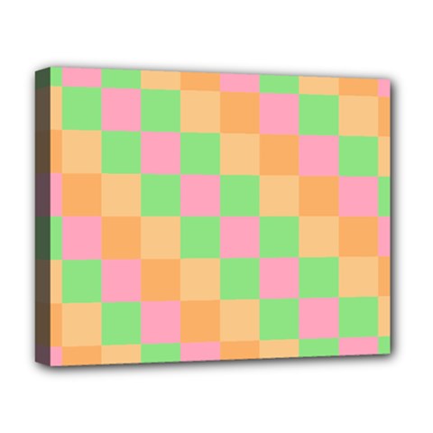 Checkerboard Pastel Squares Deluxe Canvas 20  x 16  (Stretched)