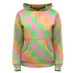 Checkerboard Pastel Squares Women s Pullover Hoodie