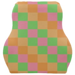Checkerboard Pastel Squares Car Seat Velour Cushion 