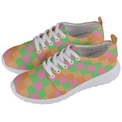 Checkerboard Pastel Squares Men s Lightweight Sports Shoes