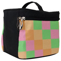 Checkerboard Pastel Squares Make Up Travel Bag (Big)