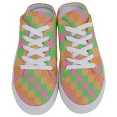 Checkerboard Pastel Squares Half Slippers